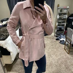Forever 21 light pink suede double button jacket. New with tags!
